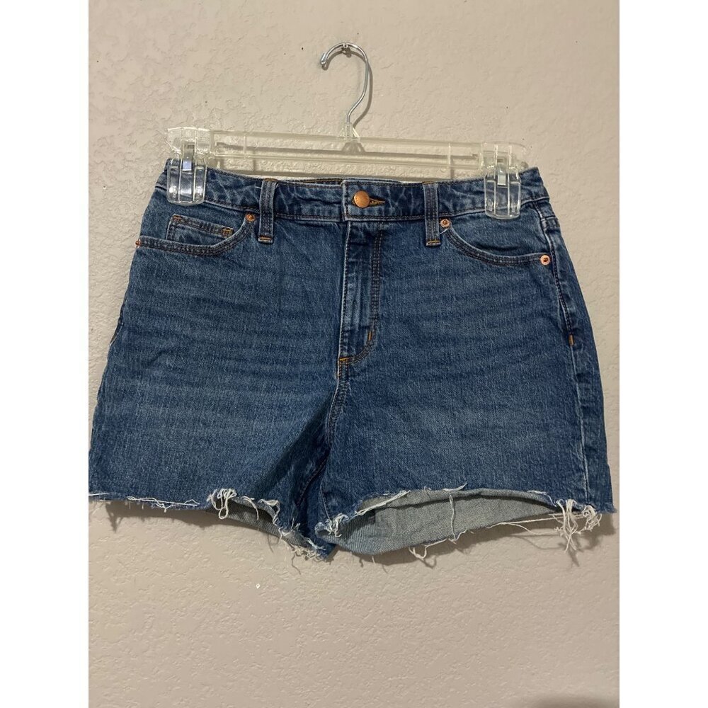 Universal Thread Denim Shorts Vintage Midi Size 6 Frayed Cutoff Distressed